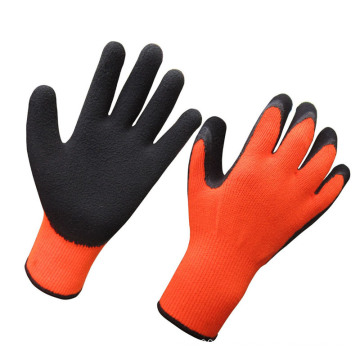 Hot Sale 10 Gauges Thermal Crinkle Latex Coated Winter Work Gloves